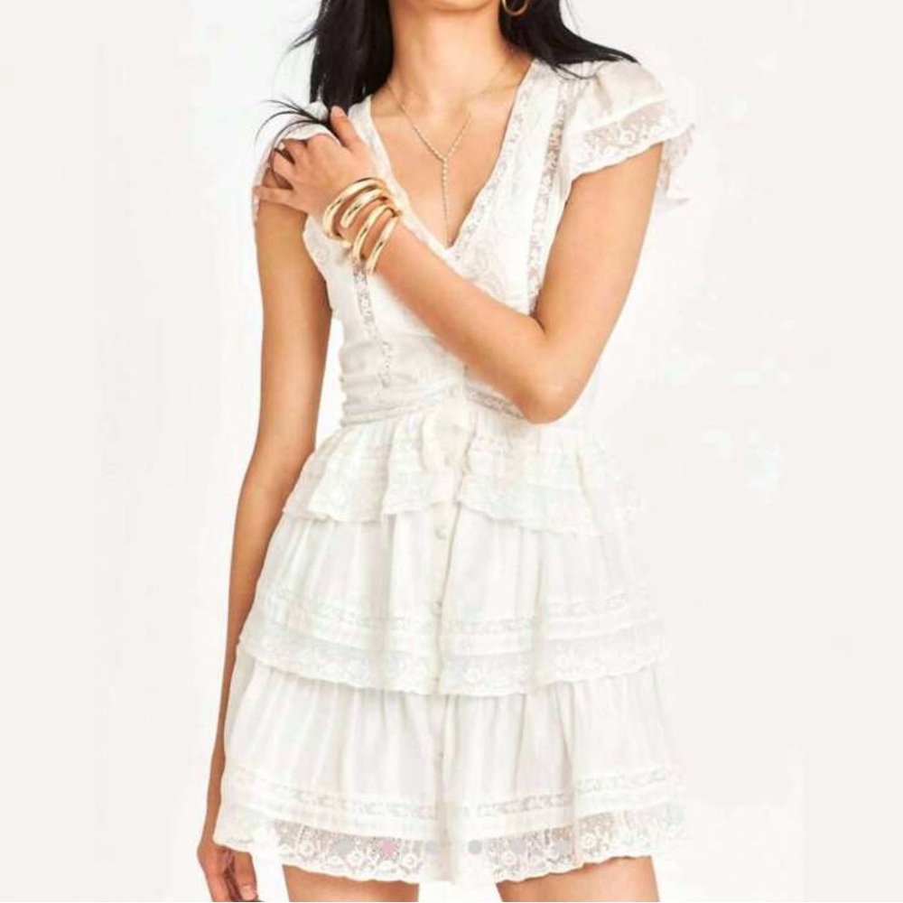 LoveShackFancy size 2 ruffled mini dress